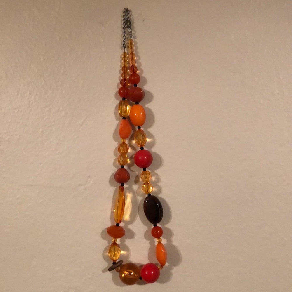 Orange Beaded Necklace